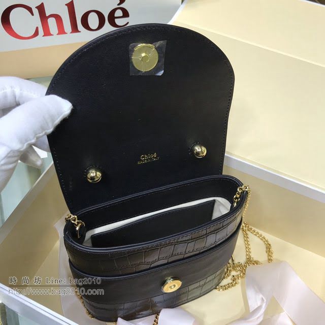 Chloe女包 克洛伊經典Aby lock鱷魚紋圓環鏈條手袋 Chole手提肩背斜挎包  jjh1349